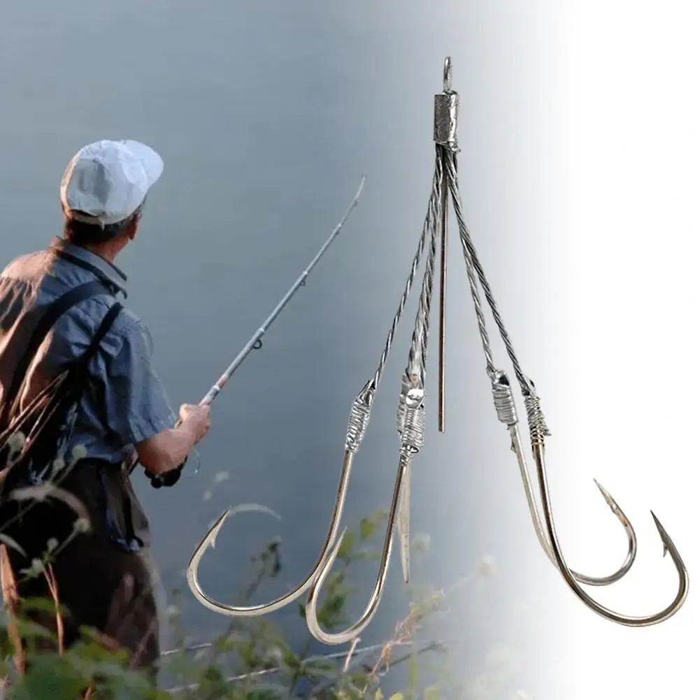 Simple Lure Hook Crack Resistant Multi Styles 5/6/8 Hooks Barbed Jig Head Lure Hook Bait Hook Jig Hook
Simple Lure Hook Crack Resistant Multi Styles 5/6/8 Hooks Barbed Jig Head Lure Hook Bait Hook Jig Hook