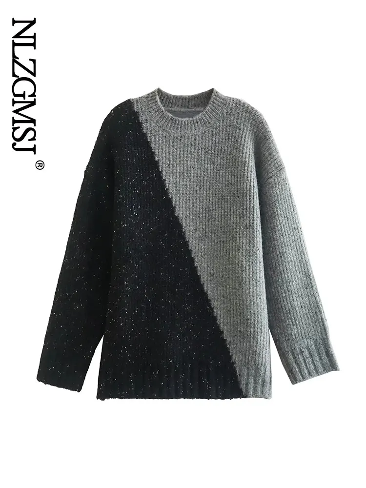 Nlzgmsj Losse Knitting Tops Autumn Winter 2023 Light Luxury Women Pullover Sweater Gray Black Patchwork Office Lady
Nlzgmsj Losse Knitting Tops Autumn Winter 2023 Light Luxury Women Pullover Sweater Gray Black Patchwork Office Lady