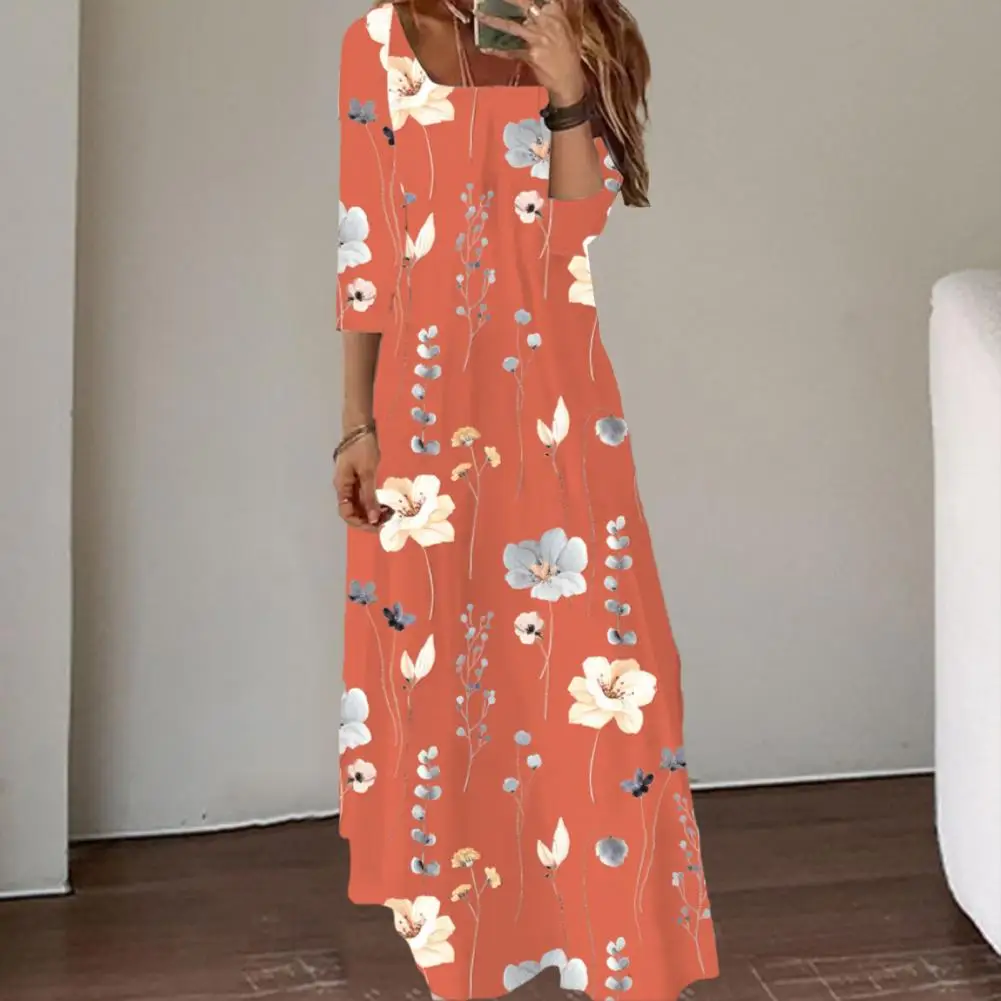 A-line Hem Dress Vintage-inspired Floral Maxi Dresses A-line Square Neck Loose Hem for Fall Spring Women Dress
A-line Hem Dress Vintage-inspired Floral Maxi Dresses A-line Square Neck Loose Hem for Fall Spring Women Dress