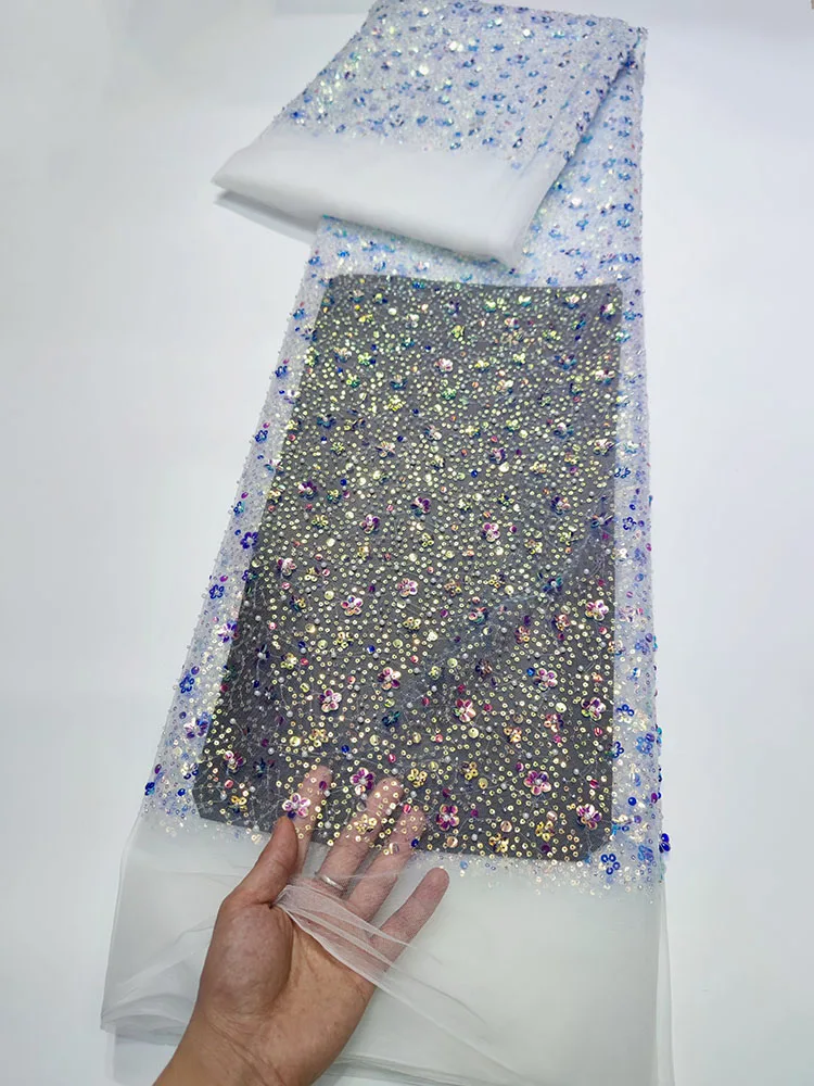 New White Net French Sequins African Tulle Mesh Lace Fabric 2022 High Quality Beads Nigerian Lace Fabric For Women Party Wedding
New White Net French Sequins African Tulle Mesh Lace Fabric 2022 High Quality Beads Nigerian Lace Fabric For Women Party Wedding