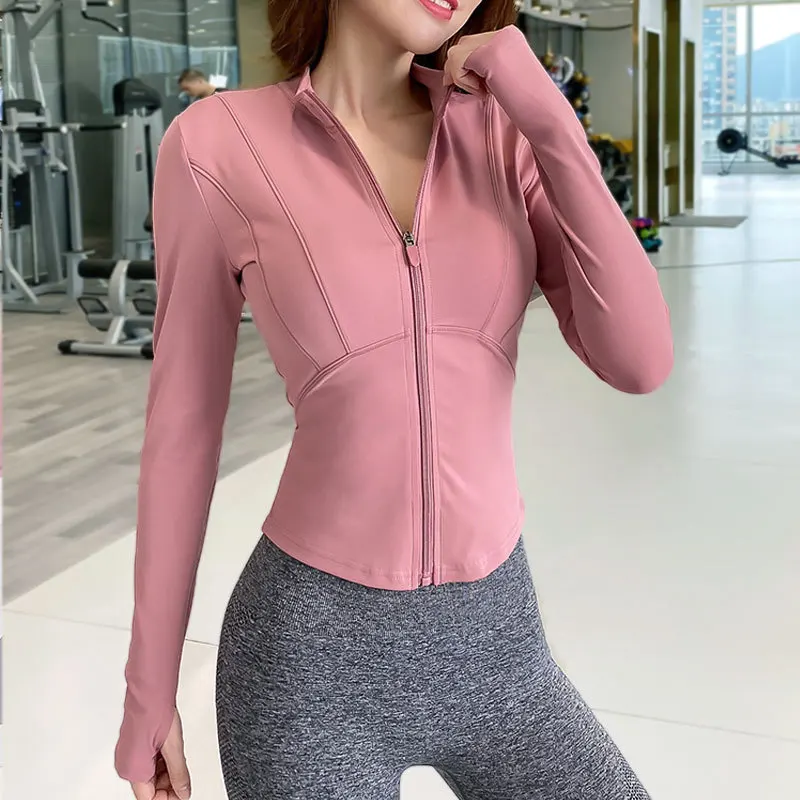 Women's Slim Fit Lightweight Jackets Women's Full Zip-up Yoga Sports Running Jacket with Thumb Holes for Workou
Women's Slim Fit Lightweight Jackets Women's Full Zip-up Yoga Sports Running Jacket with Thumb Holes for Workou