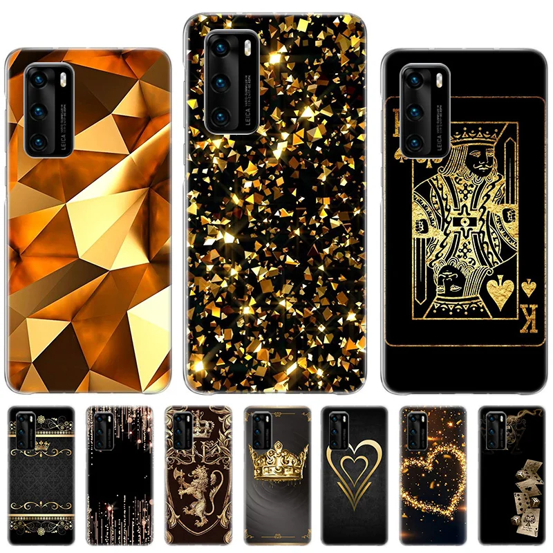 

Case For Samsung S21 S20 Ultra S21FE Soft TPU Cover For Galaxy S10 5G S9 S8 Plus + S10E Coque Back Ace Of Diamonds In Gold Art
