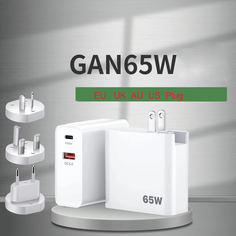 65W GaN Charger Quick Charge 4.0 3.0 Type C PD USB Charger for iPhone 14 13 12 Pro Max Fast Charger For Laptop PD Charger
65W GaN Charger Quick Charge 4.0 3.0 Type C PD USB Charger for iPhone 14 13 12 Pro Max Fast Charger For Laptop PD Charger