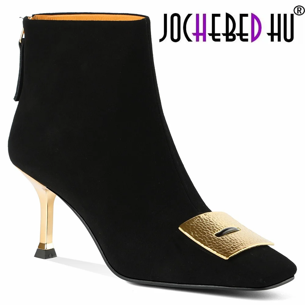 【JOCHEBED HU】Square head Short Boots Women Thin Heel Autumn Winter Single Boots Metal Buckle High Heel Ankle Boots Chelsea Boots
【JOCHEBED HU】Square head Short Boots Women Thin Heel Autumn Winter Single Boots Metal Buckle High Heel Ankle Boots Chelsea Boots