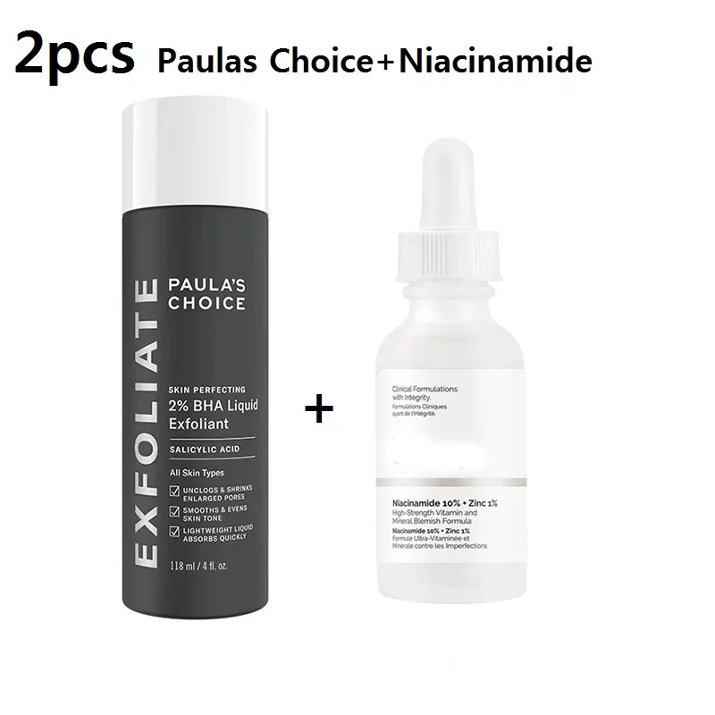 2pcs Paulas Choice+ Niacinamide SKIN PERFECTING 2% BHA Liquid Salicylic Acid Exfoliant-Facial Exfoliant for Blackhead Wrinkles
2pcs Paulas Choice+ Niacinamide SKIN PERFECTING 2% BHA Liquid Salicylic Acid Exfoliant-Facial Exfoliant for Blackhead Wrinkles