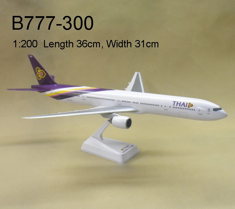 36*21cm Thailand Air Thai Boeing B777-300 Airlines 1:200 Scale Assmebling Airplane Model Assembled airplane model Plane
36*21cm Thailand Air Thai Boeing B777-300 Airlines 1:200 Scale Assmebling Airplane Model Assembled airplane model Plane