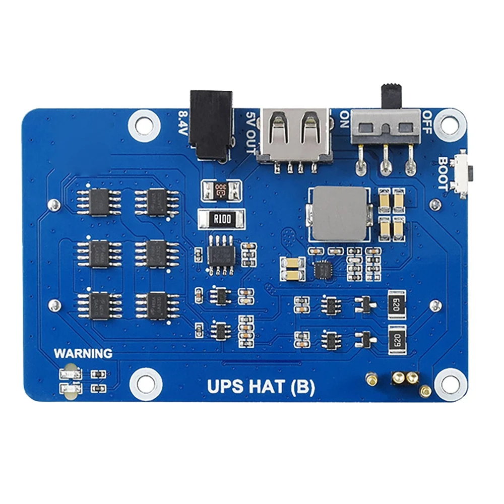 UPS Hat for Raspberry Pi4B/3B 5V Uninterruptible Power Supply 5A High Current Charging Pogo Pin Design
UPS Hat for Raspberry Pi4B/3B 5V Uninterruptible Power Supply 5A High Current Charging Pogo Pin Design