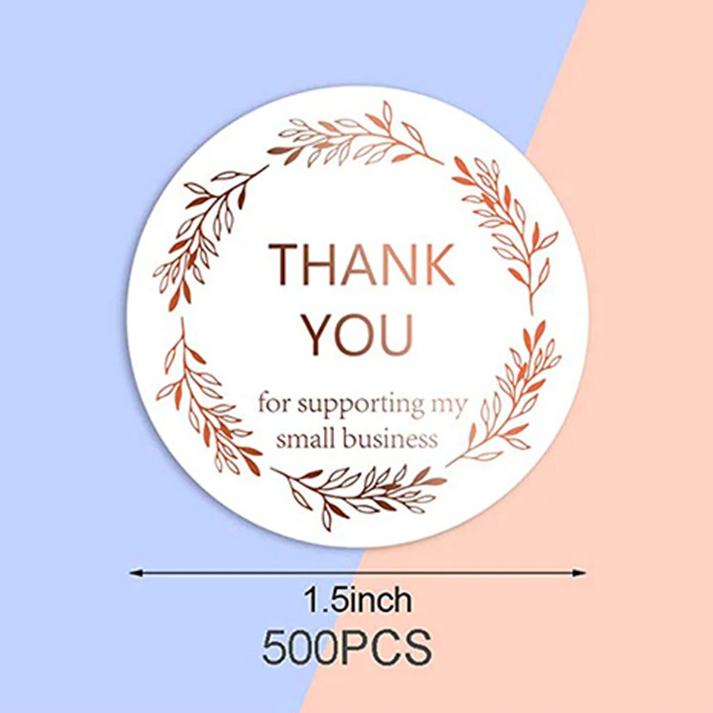 1.5inch Rose Gold Thank You Sticker 500pcs Labels Waterproof Stickers rolls Seal Label for Scrapbook Business Stationery Sticker
1.5inch Rose Gold Thank You Sticker 500pcs Labels Waterproof Stickers rolls Seal Label for Scrapbook Business Stationery Sticker