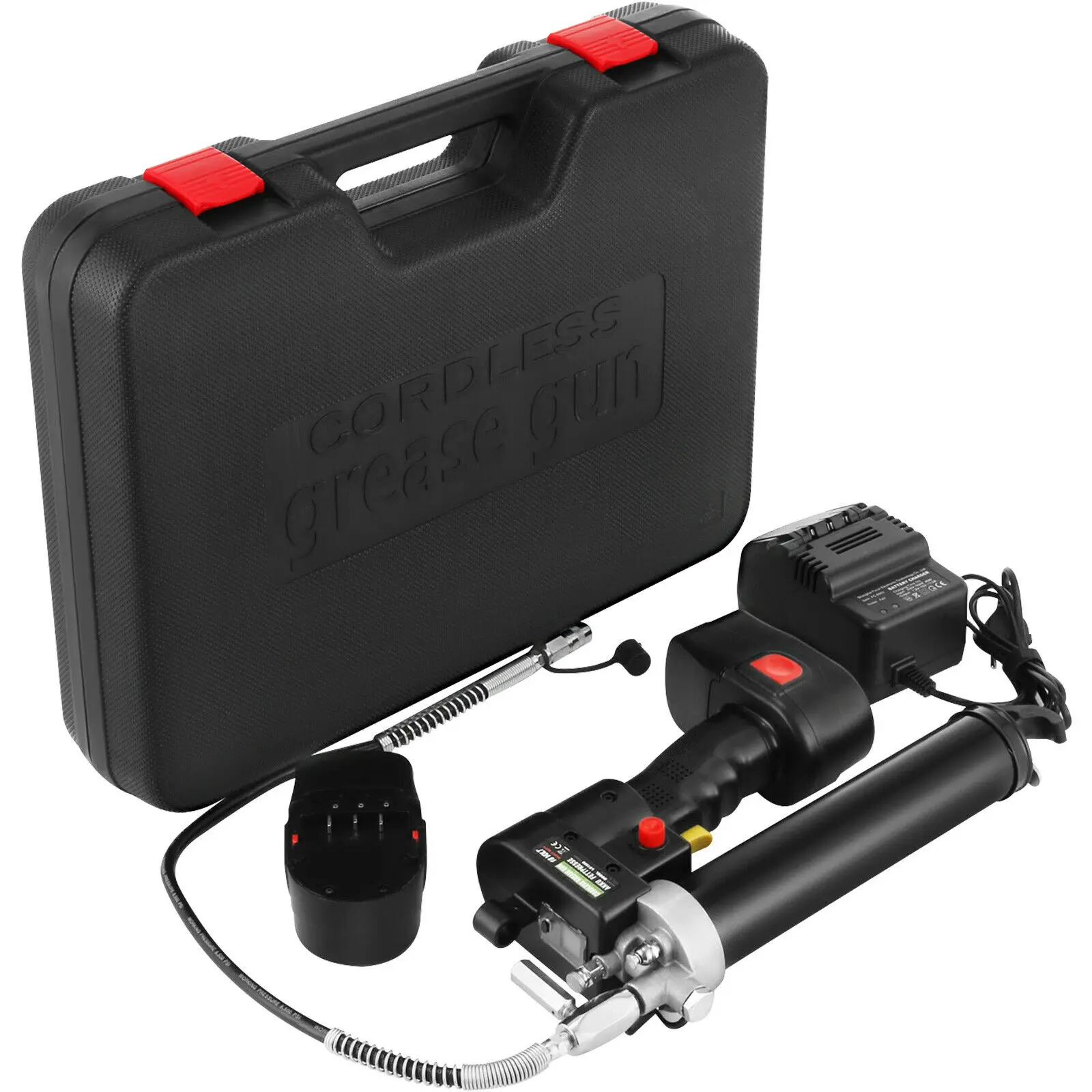 VEVOR 18V Electrical Grease Gun Cordless 107cm 10000PSI Heavy with 2 Batteries
VEVOR 18V Electrical Grease Gun Cordless 107cm 10000PSI Heavy with 2 Batteries