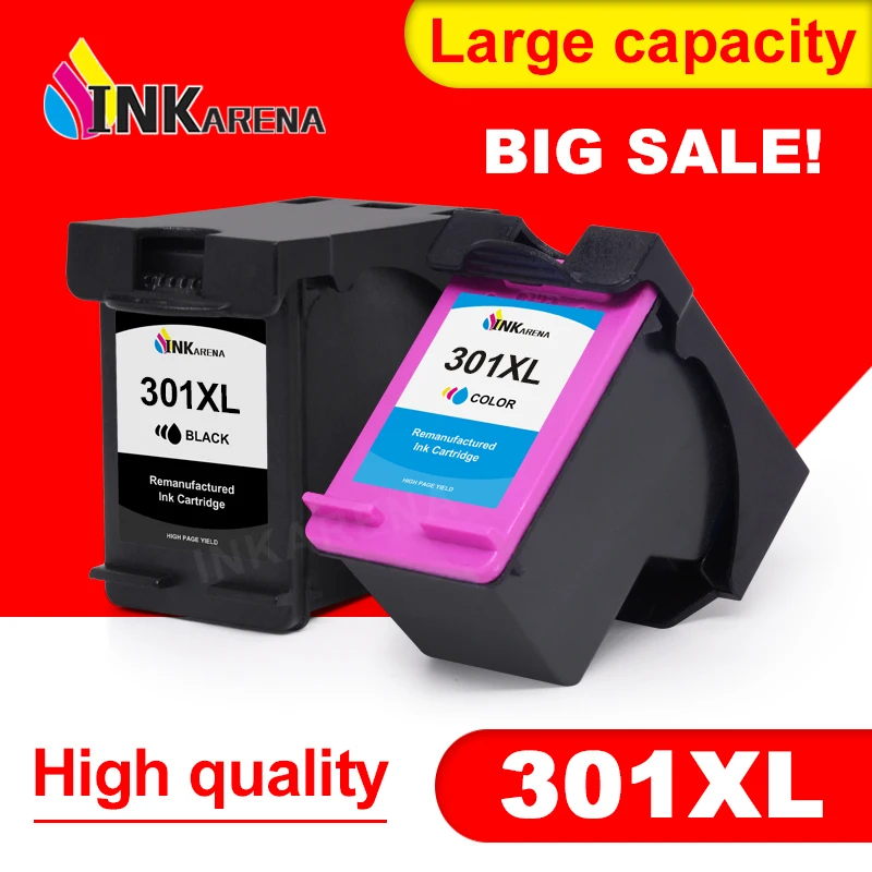INKARENA Re-manufactured Ink Cartridge Compatible for HP 301 301XL INK DeskJet 1050 2050 3050 2150 1510 2540 Printer Full
INKARENA Re-manufactured Ink Cartridge Compatible for HP 301 301XL INK DeskJet 1050 2050 3050 2150 1510 2540 Printer Full