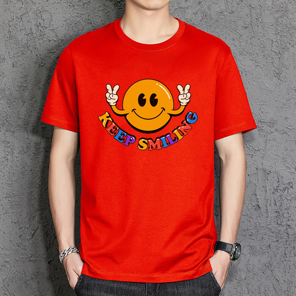 Мужские футболки с принтом Keep Smile To Life, хлопковые мягкие футболки большого размера, уличные Графические футболки, удобные мужские футболки
Мужские футболки с принтом Keep Smile To Life, хлопковые мягкие футболки большого размера, уличные Графические футболки, удобные мужские футболки