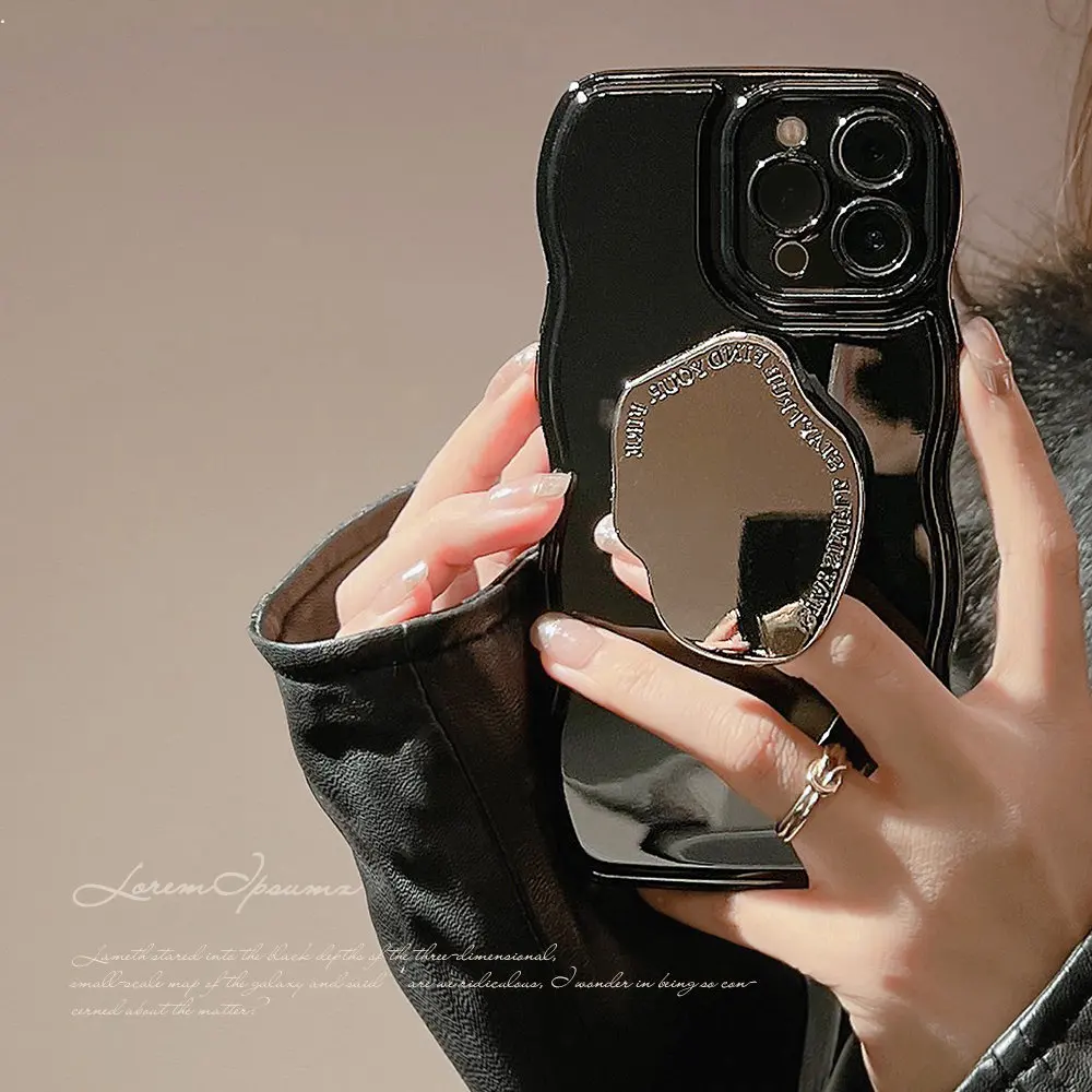 Ins Dark Style with Irregular Mirror Holder Phone Case for iPhone 14 12 13 11 Pro ProMax Plus Shockproof Soft Phone Cover
Ins Dark Style with Irregular Mirror Holder Phone Case for iPhone 14 12 13 11 Pro ProMax Plus Shockproof Soft Phone Cover