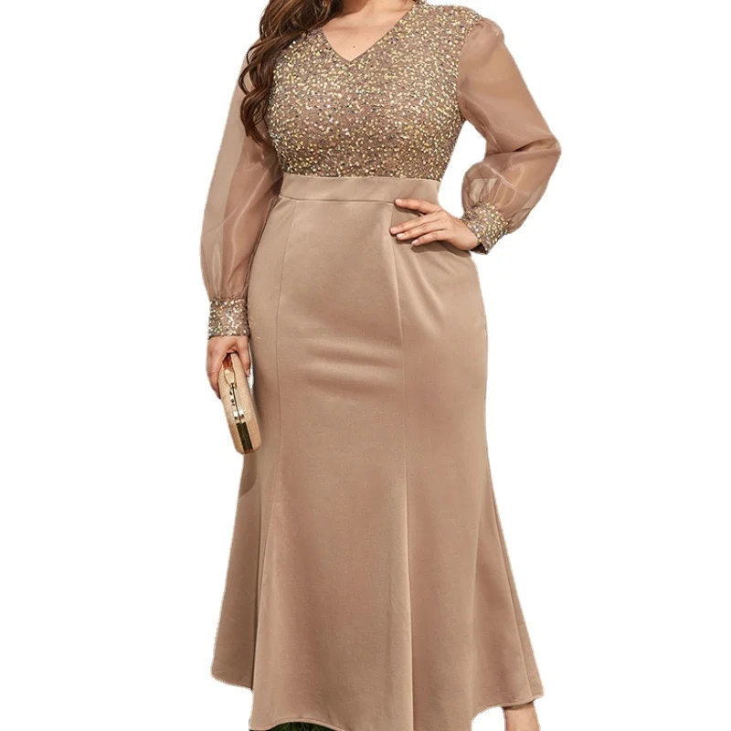 Maxi Dress Large 2022 Spring Women Long Sleeve Luxury Chic Elegant Evening Party Wedding Festival Robe Clothing L- 4XL
Maxi Dress Large 2022 Spring Women Long Sleeve Luxury Chic Elegant Evening Party Wedding Festival Robe Clothing L- 4XL