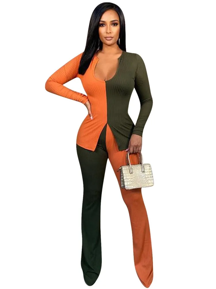 2 Piece Set African Clothes Women Slit Tops And Pants Suits Autumn New Fashion Patchwork Knitted Ribbed African Clothing Outfits
2 Piece Set African Clothes Women Slit Tops And Pants Suits Autumn New Fashion Patchwork Knitted Ribbed African Clothing Outfits