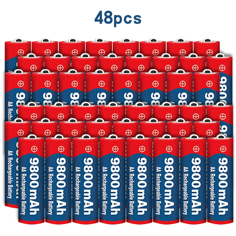 100% original new AA rechargeable battery 1.5V 9800mAh for LED lights, toy cameras, microphone batteries
100% original new AA rechargeable battery 1.5V 9800mAh for LED lights, toy cameras, microphone batteries