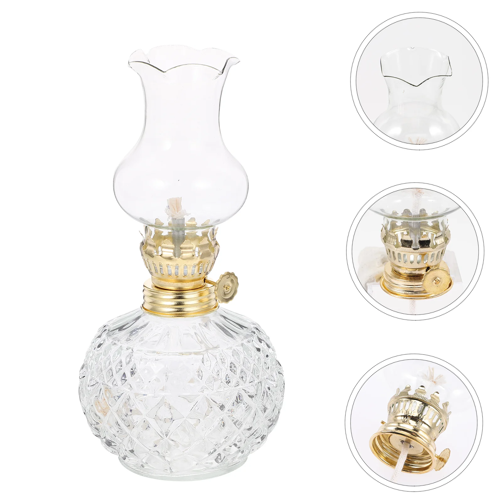 Oil Lamp Indoor Kerosene Lantern Glass Table Retro Vintage Oil-burning Lanterns Decorative
Oil Lamp Indoor Kerosene Lantern Glass Table Retro Vintage Oil-burning Lanterns Decorative
