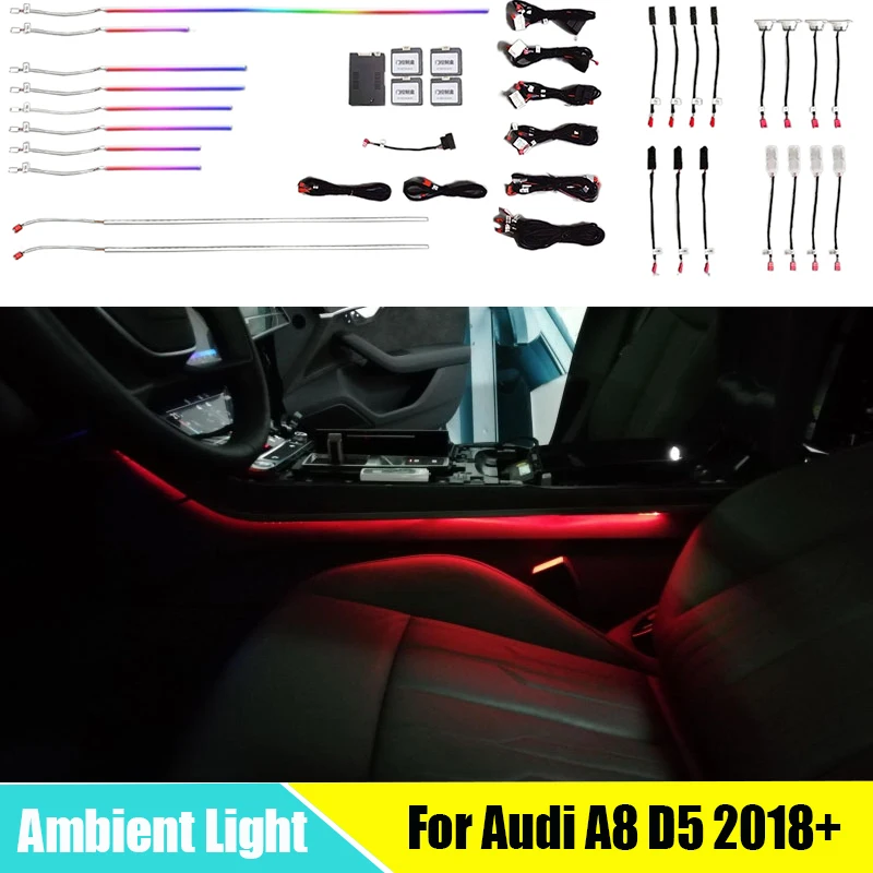 LED ambient light For Audi A8 D5 2018+ Ambient Light Interior MMI control door Footwell light original with obd
LED ambient light For Audi A8 D5 2018+ Ambient Light Interior MMI control door Footwell light original with obd