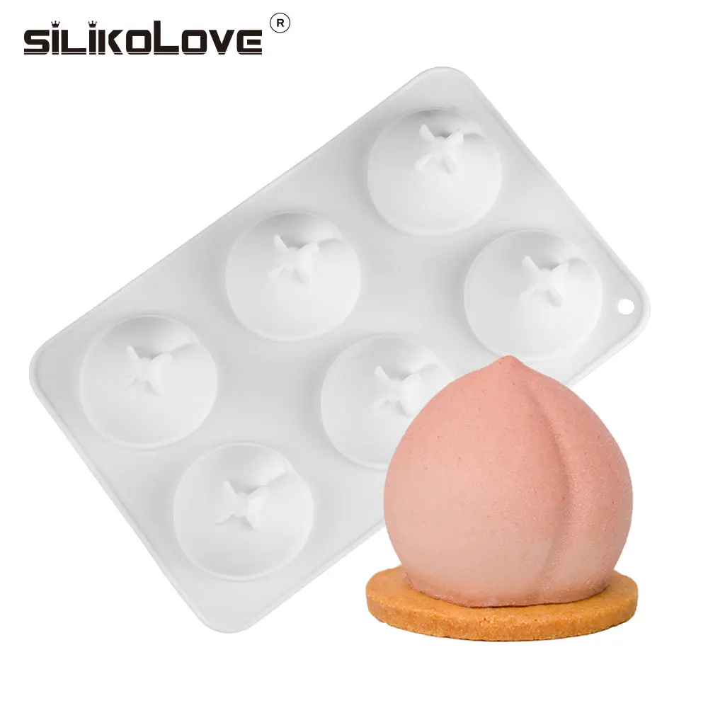 SILIKOLOVE 6 Hole 3D Peach Cake Mold Silicone Molds for Baking Cake Decorating Dessert Fruit Mousse Mould DIY Bakeware Tools
SILIKOLOVE 6 Hole 3D Peach Cake Mold Silicone Molds for Baking Cake Decorating Dessert Fruit Mousse Mould DIY Bakeware Tools
