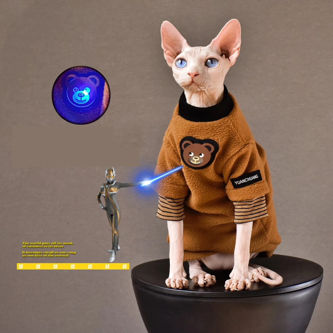 Devon Rex Conies Kitten Outftis Autumn Winter Pet Apparel Thick Warm Velvet Sphynx Cat Clothes for Hiarless Cat Costume
Devon Rex Conies Kitten Outftis Autumn Winter Pet Apparel Thick Warm Velvet Sphynx Cat Clothes for Hiarless Cat Costume