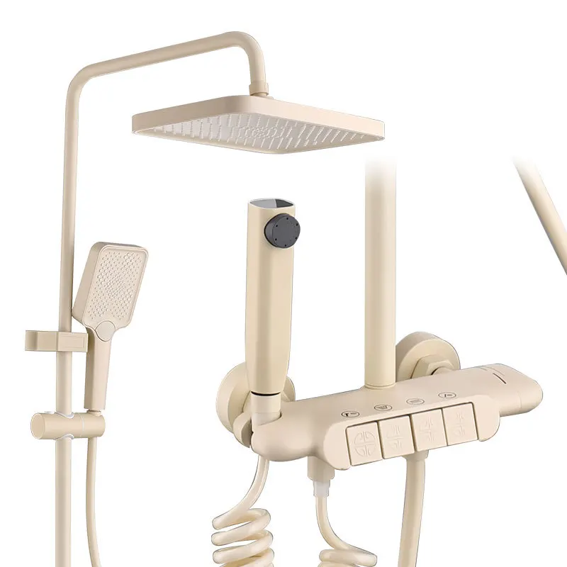 Набор для душа с цифровым дисплеем, умный светильник для ванной комнаты, смеситель для душа, цвет молочно-желтый, теплый тон, декоративный стиль, набор
Набор для душа с цифровым дисплеем, умный светильник для ванной комнаты, смеситель для душа, цвет молочно-желтый, теплый тон, декоративный стиль, набор