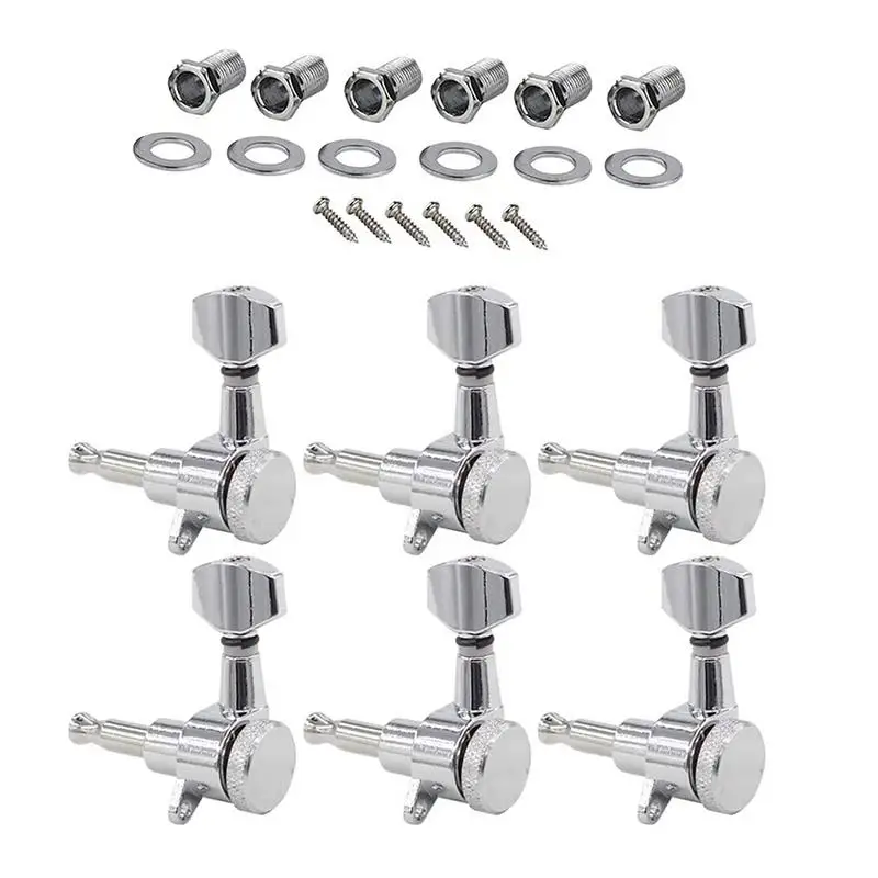 Guitar Locking Tuners Guitar Tuning Pegs 6pcs Guitar String Tuning Pegs 1:18 Key Machine Heads Set Fit 13/32 10mm Peg Holes
Guitar Locking Tuners Guitar Tuning Pegs 6pcs Guitar String Tuning Pegs 1:18 Key Machine Heads Set Fit 13/32 10mm Peg Holes