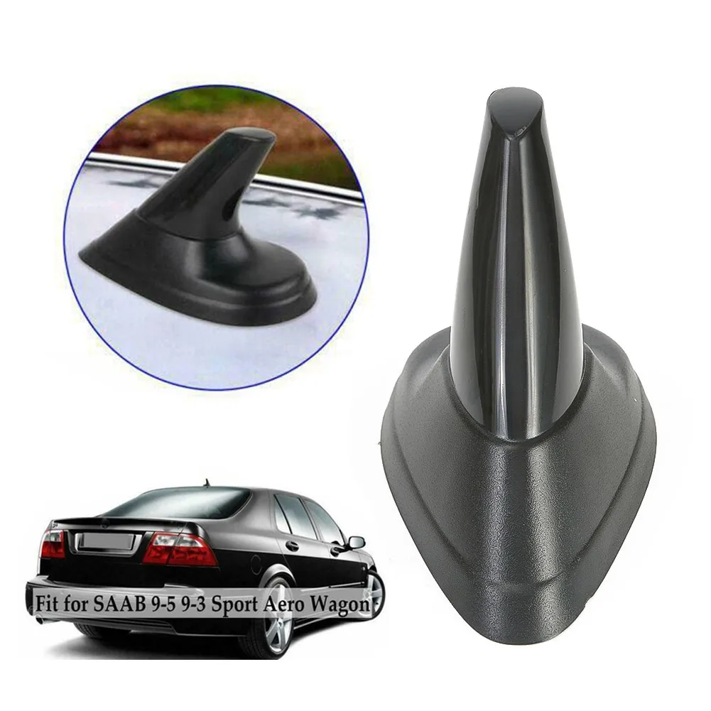 

1PCS Fin Aerials Dummy Antenna Black Look For AERO SAAB 9-3 9-5 93 95 Durable Waterproof With FM/AM Connection Cable Antenna