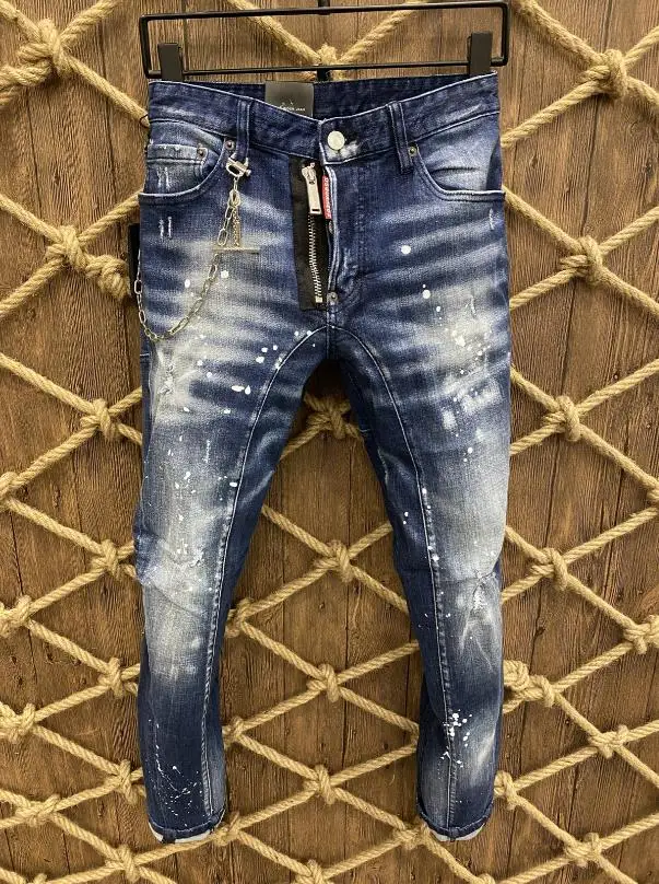 Dsquared2 Women's/Men's Spray Point Make Old Fake Zippers Fashion Pencil Pants Jeans A382#
Dsquared2 Women's/Men's Spray Point Make Old Fake Zippers Fashion Pencil Pants Jeans A382#