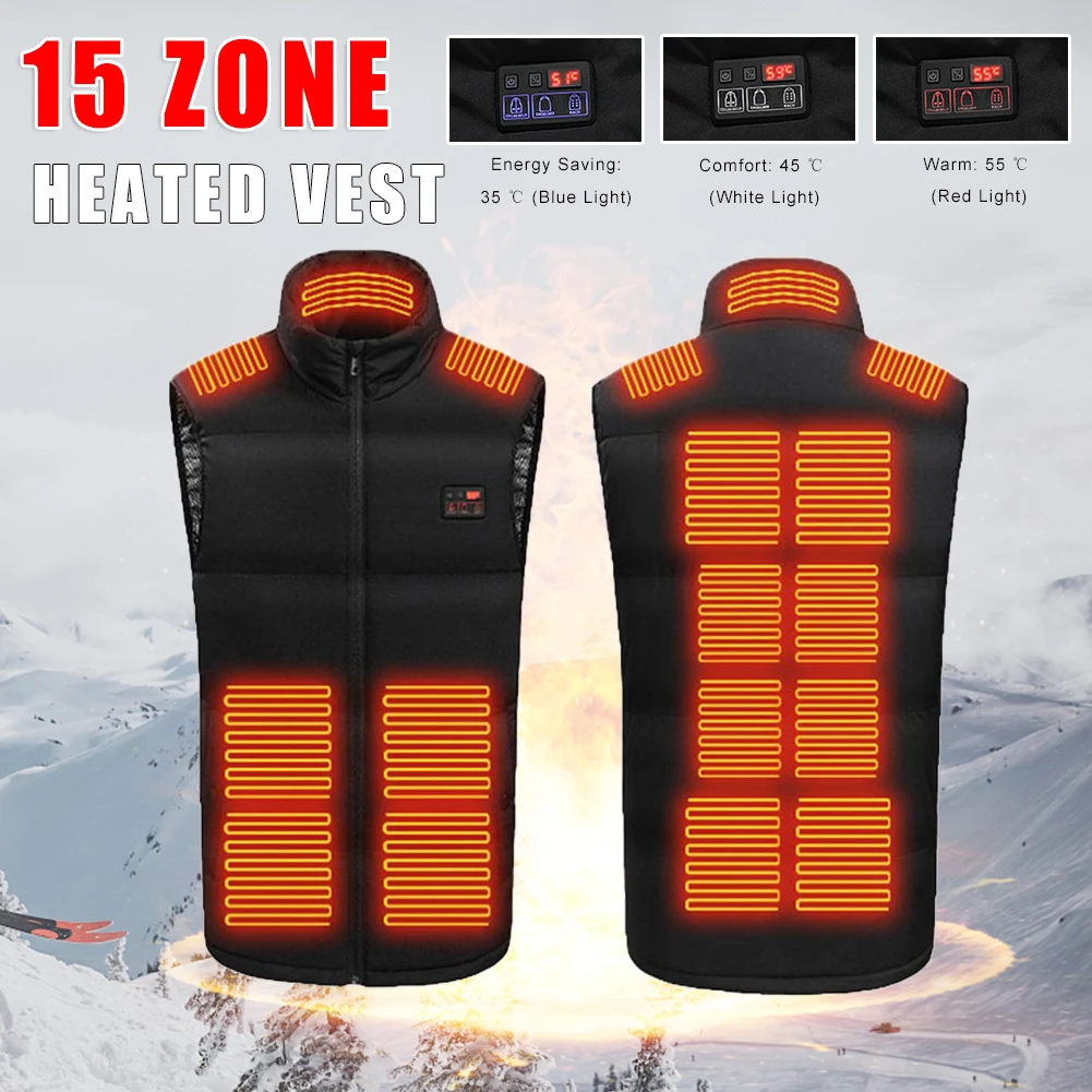 2022 Fashion Electric Heated Vest 15 Areas USB Heating Jackets Men Women Winter Thermal Clothes For Home Outdoor Camping
2022 Fashion Electric Heated Vest 15 Areas USB Heating Jackets Men Women Winter Thermal Clothes For Home Outdoor Camping