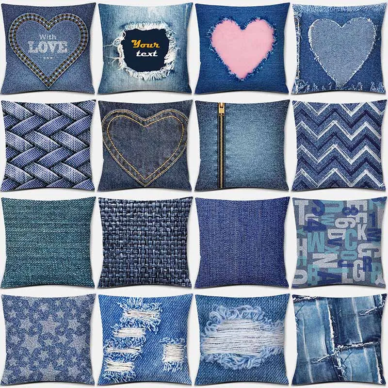 Denim Blue Pattern Printing Square Pillowcase Home Decoration Car Sofa Cushion Cover
Denim Blue Pattern Printing Square Pillowcase Home Decoration Car Sofa Cushion Cover