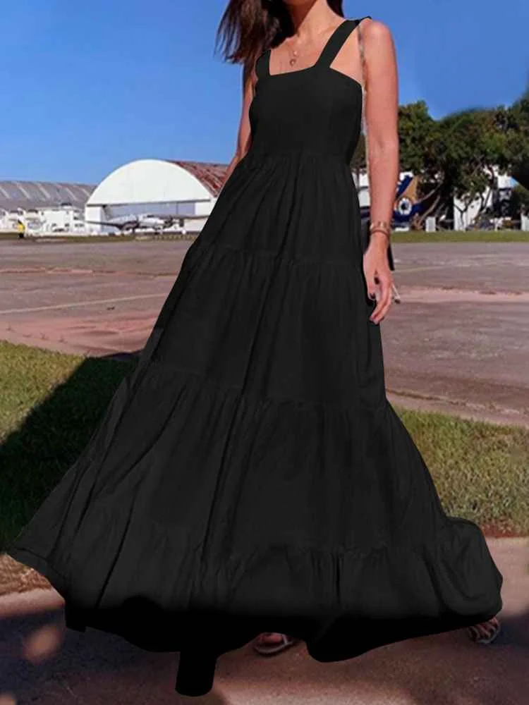 Holiday Maxi Sundress Vestidos Party Overall Dress ZANZEA Bohemian Summer Dress Women Sleeveless Loose Ruffles Long Dresses Robe
Holiday Maxi Sundress Vestidos Party Overall Dress ZANZEA Bohemian Summer Dress Women Sleeveless Loose Ruffles Long Dresses Robe