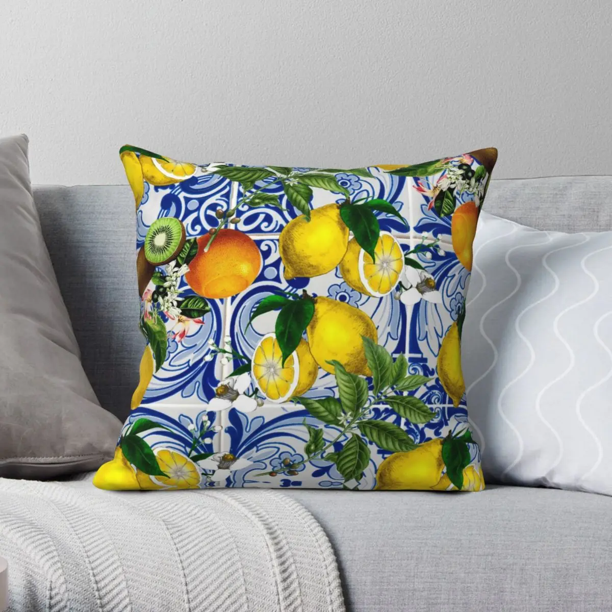 Mediterranean Lemon On Blue Ceramic Tiles Square Pillowcase Polyester Linen Velvet Printed Zip Decor Throw Pillow Case Room
Mediterranean Lemon On Blue Ceramic Tiles Square Pillowcase Polyester Linen Velvet Printed Zip Decor Throw Pillow Case Room