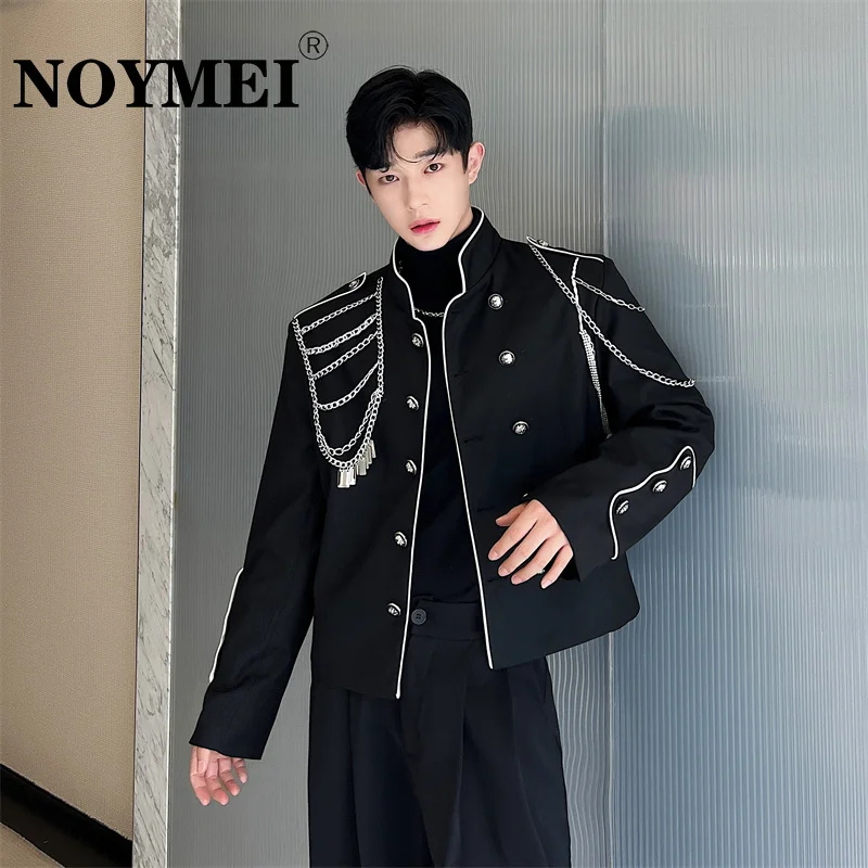 NOYMEI Stand Collar Korean Style Men's Jacket Autumn Fashionable Button Decoration Handsome Coat All-match 2023 Male Top WA2675
NOYMEI Stand Collar Korean Style Men's Jacket Autumn Fashionable Button Decoration Handsome Coat All-match 2023 Male Top WA2675