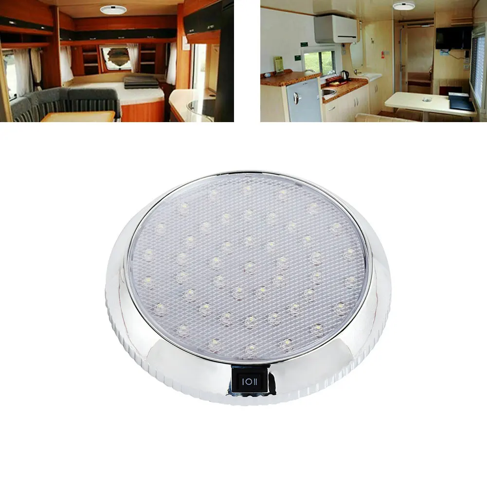 130MM Automobiles Car Dome Roof Ceiling Interior Light LED Car Interior Reading Light White Round Style 46LED 12V Bulb Lamp
130MM Automobiles Car Dome Roof Ceiling Interior Light LED Car Interior Reading Light White Round Style 46LED 12V Bulb Lamp
