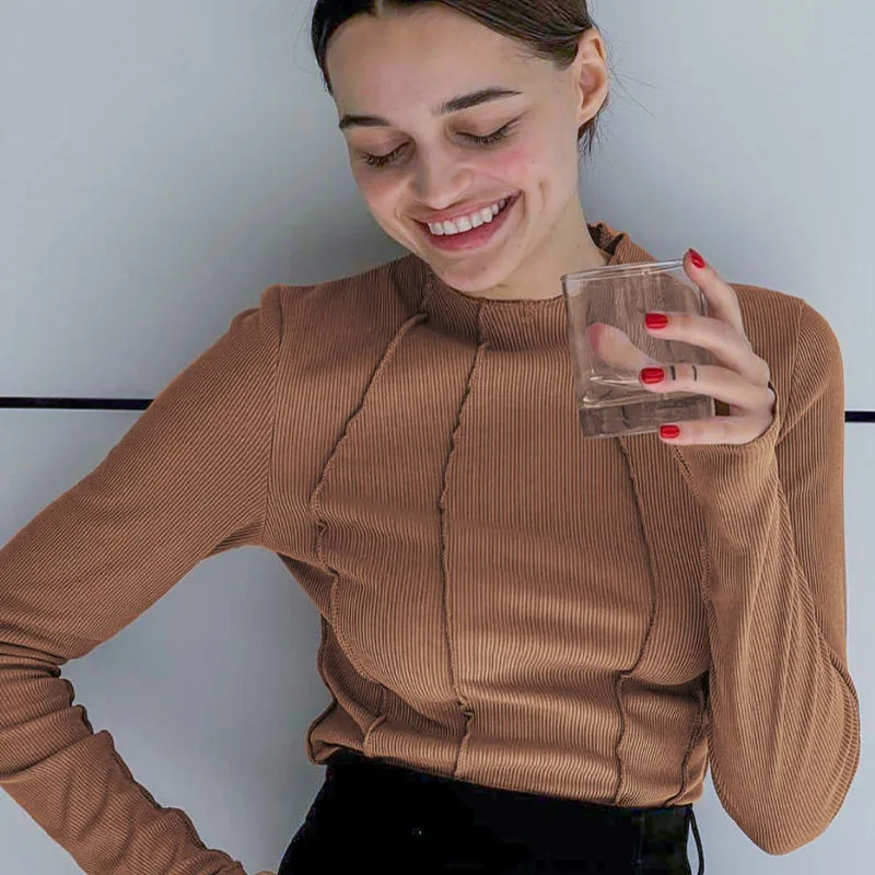 Women T-Shirt Splice Slim 2023 Spring Summer Fit Long Sleeve T-Shirt Fashion Basic Vintage Y2K Streetwear Casual Tops
Women T-Shirt Splice Slim 2023 Spring Summer Fit Long Sleeve T-Shirt Fashion Basic Vintage Y2K Streetwear Casual Tops