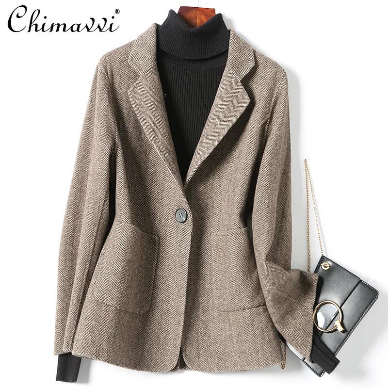 Women Korean Style Cashmere Vintage Coat 2022 Autumn Winter Long Sleeve Casual Woolen Coat Female Pocket Loose Jacket
Women Korean Style Cashmere Vintage Coat 2022 Autumn Winter Long Sleeve Casual Woolen Coat Female Pocket Loose Jacket