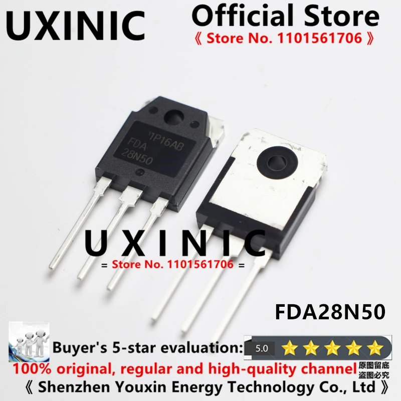 UXINIC 100% New Imported OriginaI FDA28N50F 28N50F TO-247 IGBT Transistor
UXINIC 100% New Imported OriginaI FDA28N50F 28N50F TO-247 IGBT Transistor