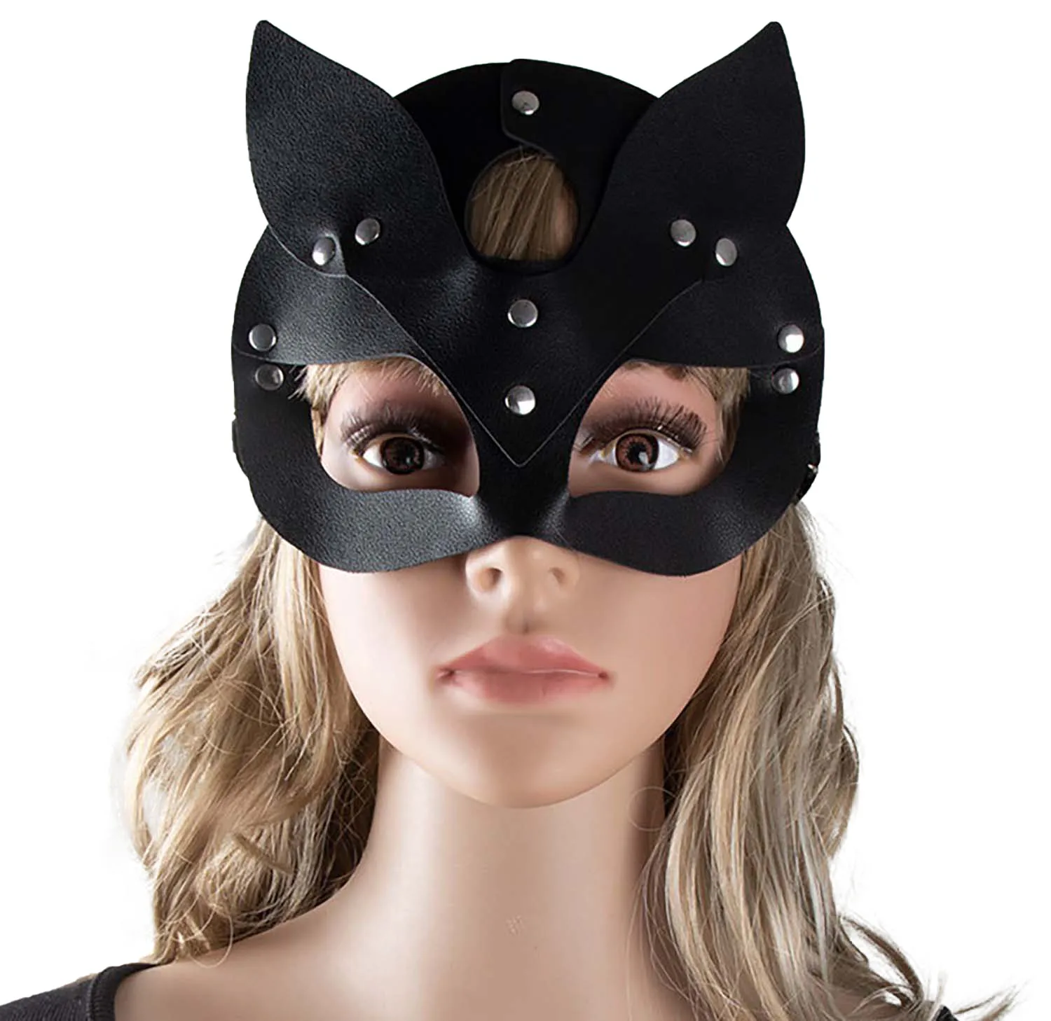 Women Nightclub Dance Sexy Masks Punk Studded Fox Cat Face Adult Erotic PU Leather Mask Accessories Cosplay
Women Nightclub Dance Sexy Masks Punk Studded Fox Cat Face Adult Erotic PU Leather Mask Accessories Cosplay