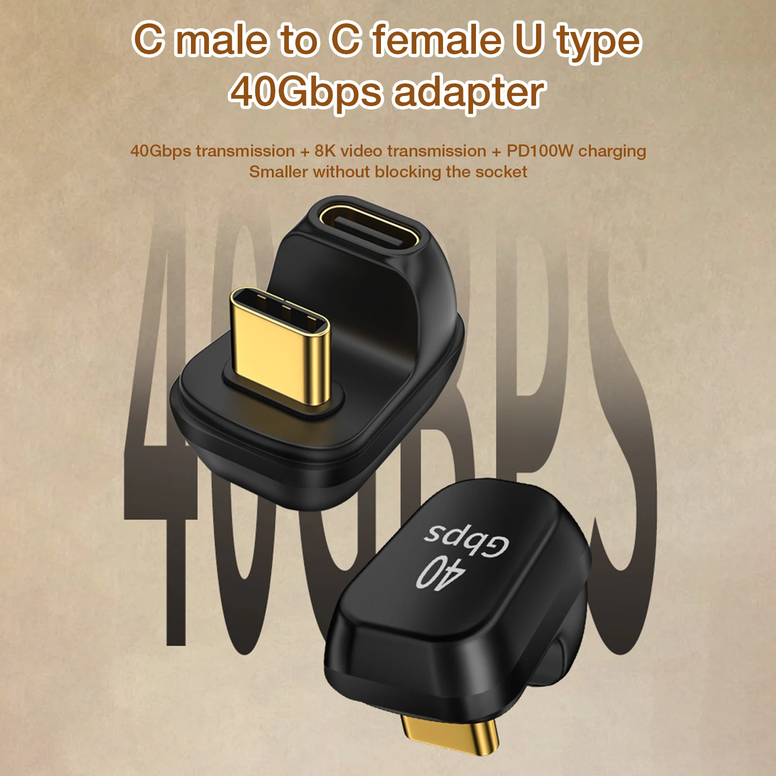 Mini USB4.0 40Gbps Adapter U-Shape Thunderbolt3 USB C to Type C 100W Fast Charging Converter 8K@60Hz USB Type C Data Adapter
Mini USB4.0 40Gbps Adapter U-Shape Thunderbolt3 USB C to Type C 100W Fast Charging Converter 8K@60Hz USB Type C Data Adapter