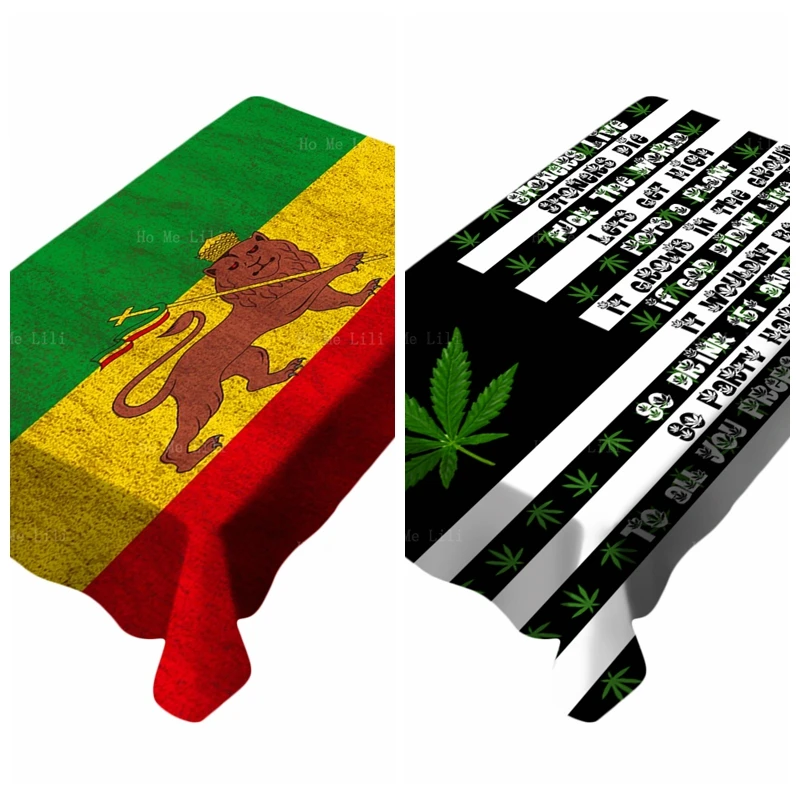 Rasta баннер Stoner Nation флаг горшок для выращивания дыма травы цитаты Водонепроницаемая прямоугольная скатерть от Ho Me Lili для настольного декора
Rasta баннер Stoner Nation флаг горшок для выращивания дыма травы цитаты Водонепроницаемая прямоугольная скатерть от Ho Me Lili для настольного декора