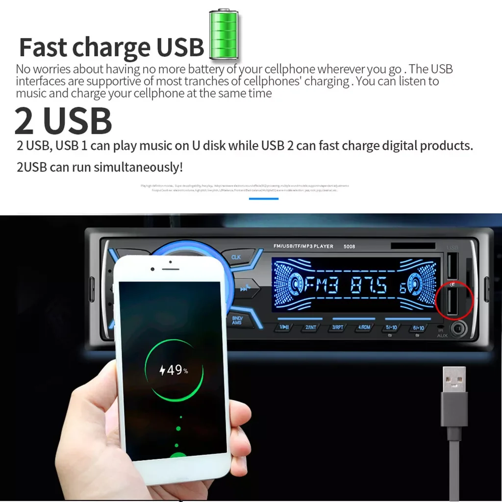 NEW2023 Dc12v Car Multifunction Bt Vehicle Mp3 Player Fm Radio Aux Music Lcd Display Built-in Bt + Microphone Support Usb/tf Car
NEW2023 Dc12v Car Multifunction Bt Vehicle Mp3 Player Fm Radio Aux Music Lcd Display Built-in Bt + Microphone Support Usb/tf Car
