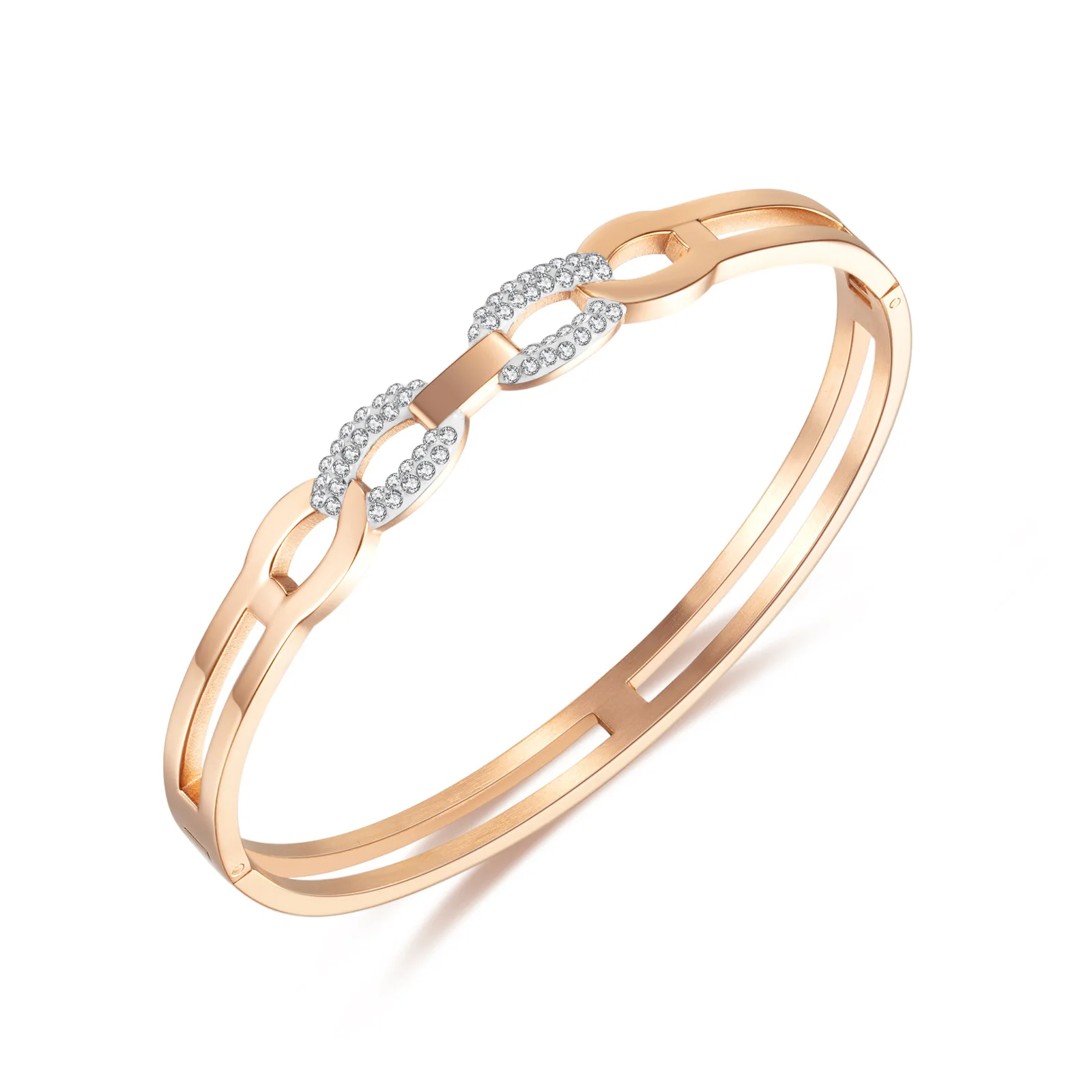 Wholesale Jewelry One-Piece Delivery Fashion Stainless Steel Bangle Ins Luxury Zircon Ladies' Bangle Bangle
Wholesale Jewelry One-Piece Delivery Fashion Stainless Steel Bangle Ins Luxury Zircon Ladies' Bangle Bangle