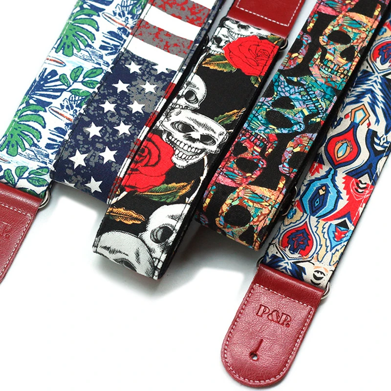 Cotton Guitar Strap for Acoustic Electric Guitar and Bass Adjustable Denim Printed Guitar Belt Genuine Leather Ends
Cotton Guitar Strap for Acoustic Electric Guitar and Bass Adjustable Denim Printed Guitar Belt Genuine Leather Ends