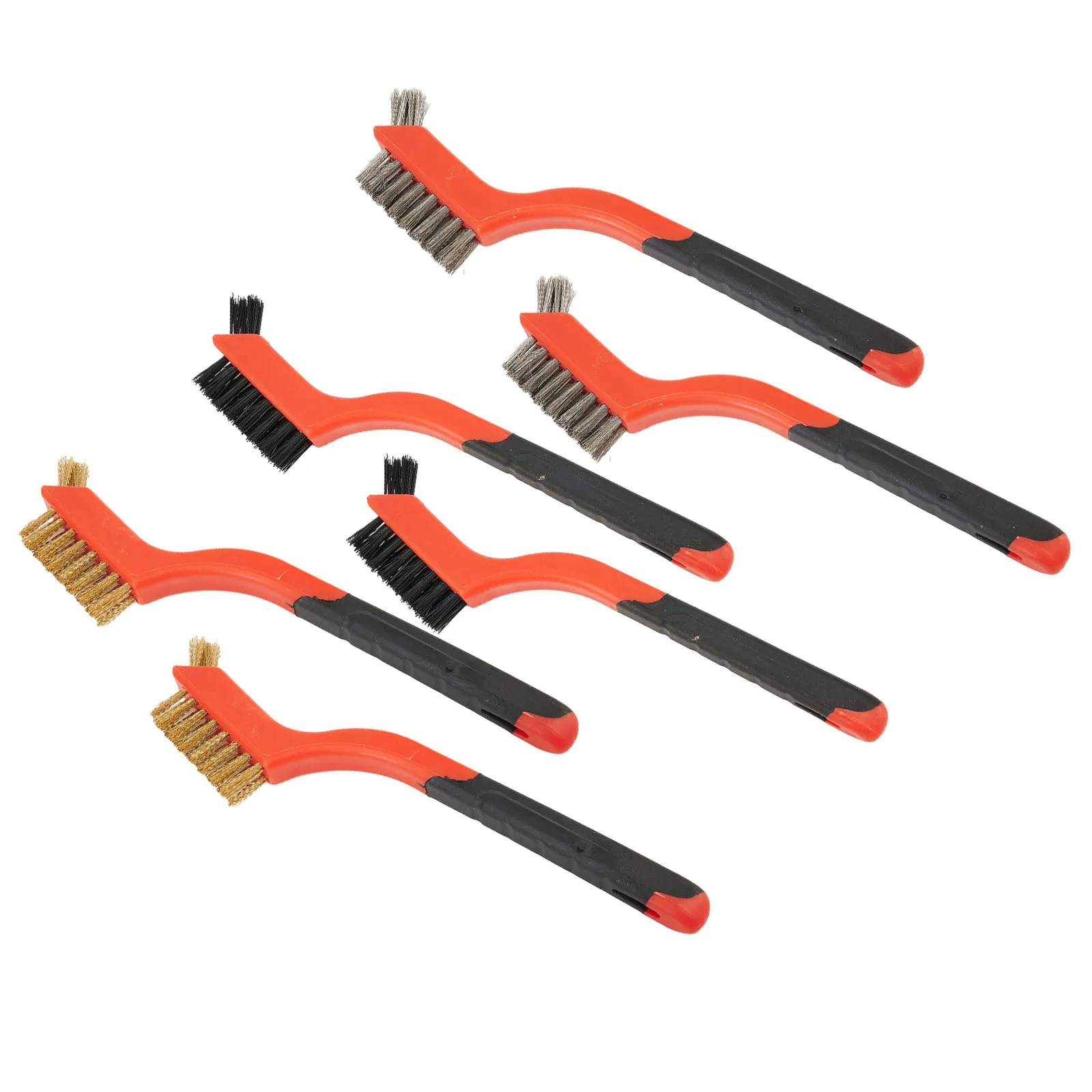 6pcs Wire Brushes Brass Stainless Steel Nylon Wire Brushes For Cleaning Removes Rust Scale Paint With Curved Handle Grip
6pcs Wire Brushes Brass Stainless Steel Nylon Wire Brushes For Cleaning Removes Rust Scale Paint With Curved Handle Grip