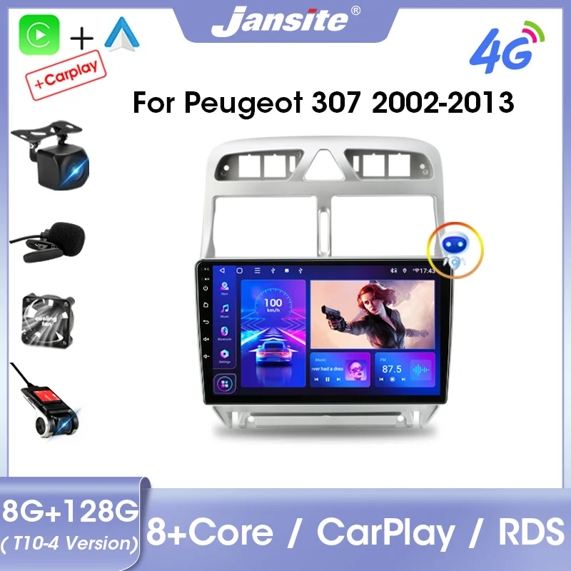Jansite Android 11 2Din Car Radio For Peugeot 307 2002-2013 Multimidia Video Player 4G+WIFI GPS Stereo Head Unit Carplay Auto AM
Jansite Android 11 2Din Car Radio For Peugeot 307 2002-2013 Multimidia Video Player 4G+WIFI GPS Stereo Head Unit Carplay Auto AM