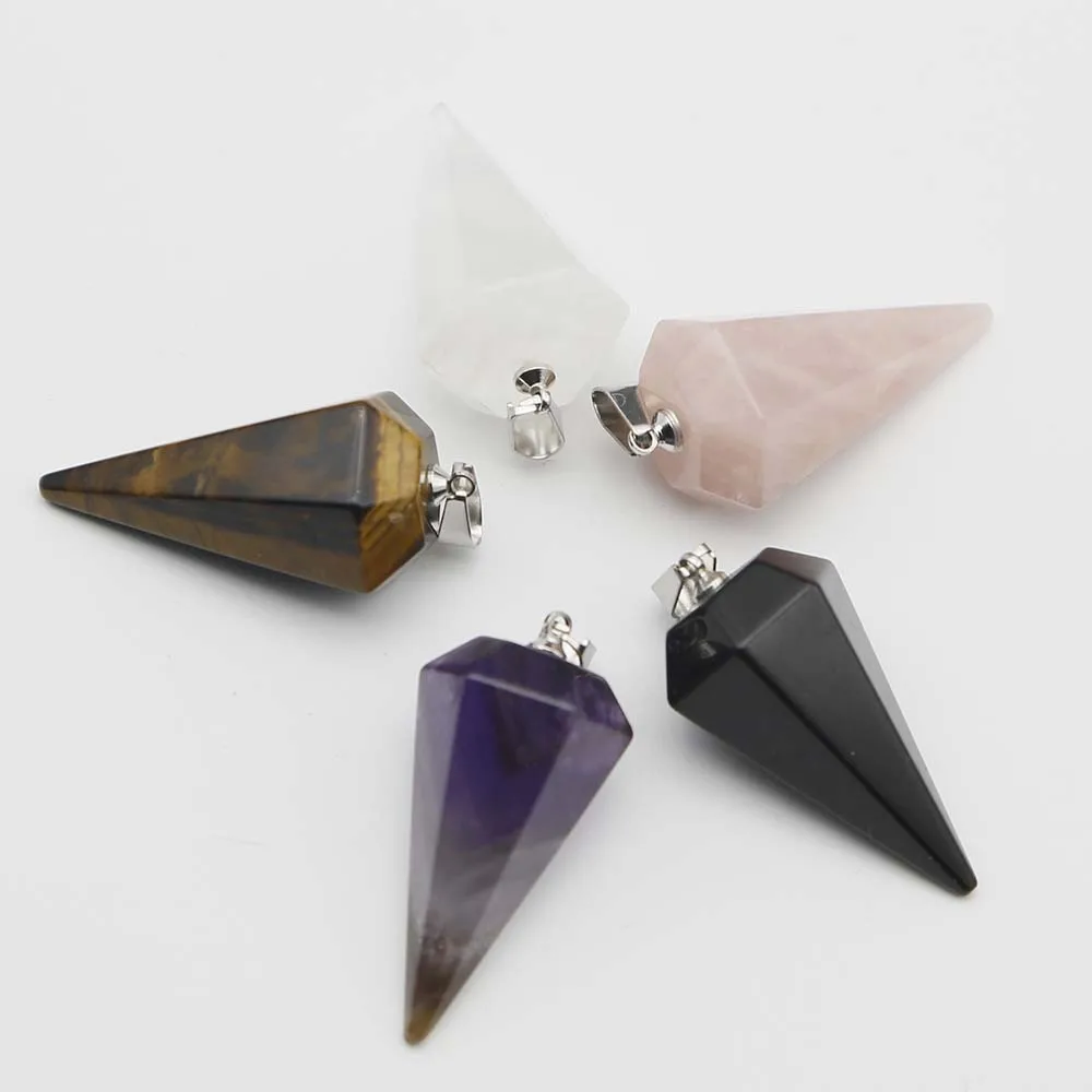 New Natural Stone Cone Amethyst Picture White Crystal Pendant Necklace Exquisite Charm Jewelry Making Accessories Wholesale 6Pcs
New Natural Stone Cone Amethyst Picture White Crystal Pendant Necklace Exquisite Charm Jewelry Making Accessories Wholesale 6Pcs