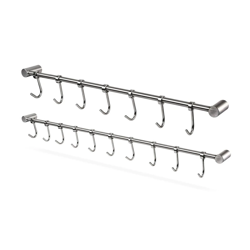 2 Set Kitchen Rail Rack Wall Mounted Utensil Hanging Rack Stainless Steel Hanger Hooks For Kitchen Tools Pot Towel 7 Sliding Hoo
2 Set Kitchen Rail Rack Wall Mounted Utensil Hanging Rack Stainless Steel Hanger Hooks For Kitchen Tools Pot Towel 7 Sliding Hoo