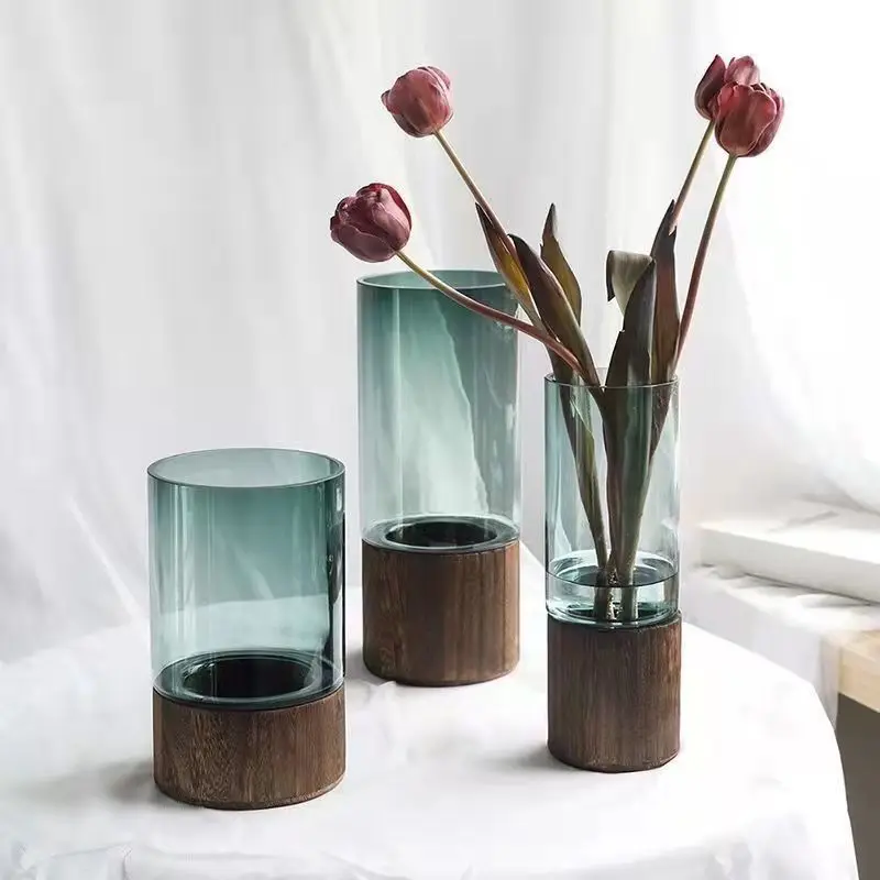European Vases Hydroponic Plant Household Living Room Table Inserted Flower Wood Base Transparent Glass Vase Home Decor Gift
European Vases Hydroponic Plant Household Living Room Table Inserted Flower Wood Base Transparent Glass Vase Home Decor Gift