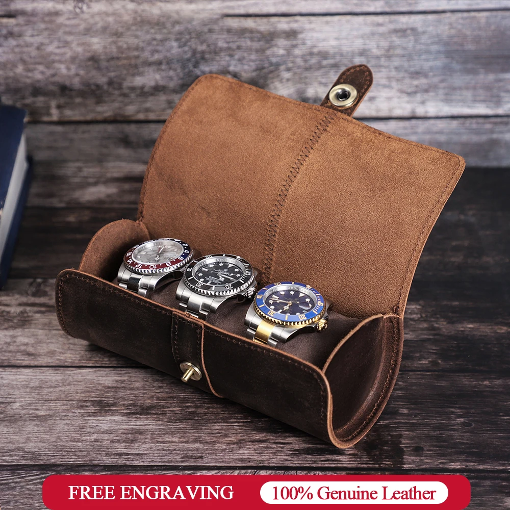 3 Slot Men Watch Roll Case Leather Display Watches Box Organizer Travel Storage Pouch Holder for Man Women Gift
3 Slot Men Watch Roll Case Leather Display Watches Box Organizer Travel Storage Pouch Holder for Man Women Gift