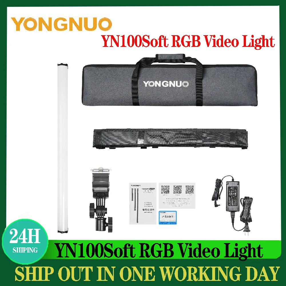 Yongnuo YN100Soft RGB Full Color Photographic Ice Light LED Video Light 2000K -9900K Color Temperature 31 Special Scene Modes 
Yongnuo YN100Soft RGB Full Color Photographic Ice Light LED Video Light 2000K -9900K Color Temperature 31 Special Scene Modes