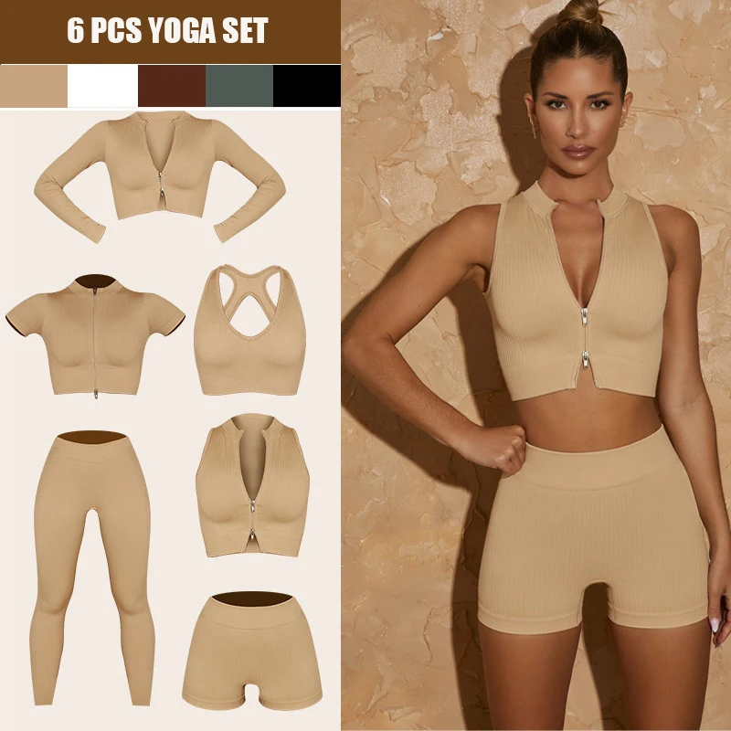 2/3/4/5/6 PCS Yoga Set Gym Set Running Sportswear Suit For Fitness Women's Tracksuit Gym Sports Suit Workout Clothes For Women
2/3/4/5/6 PCS Yoga Set Gym Set Running Sportswear Suit For Fitness Women's Tracksuit Gym Sports Suit Workout Clothes For Women